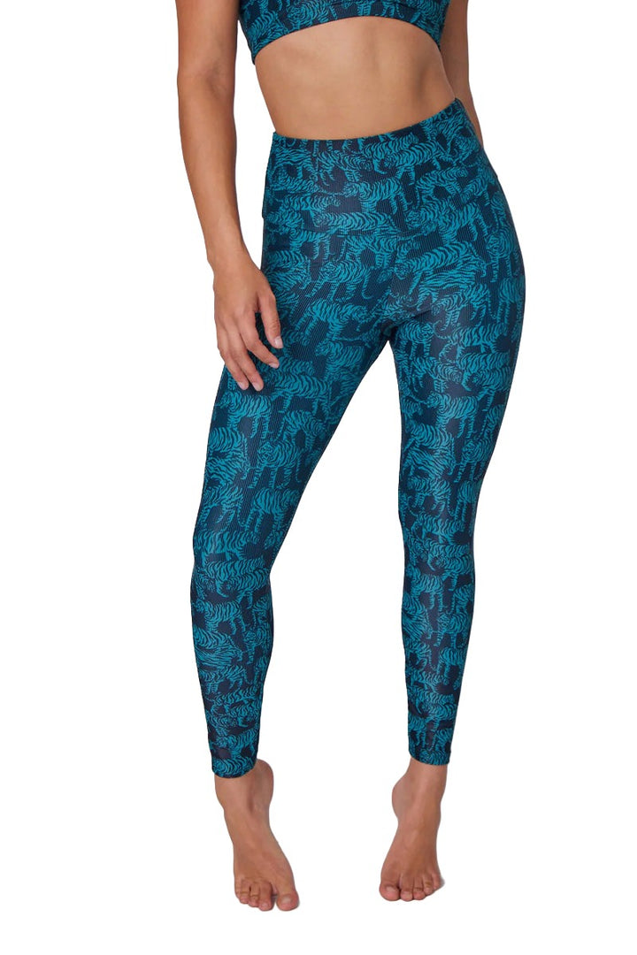 Onzie Hot Yoga High Rise Ribbed Midi 2250 - Nala Rib - Front View
