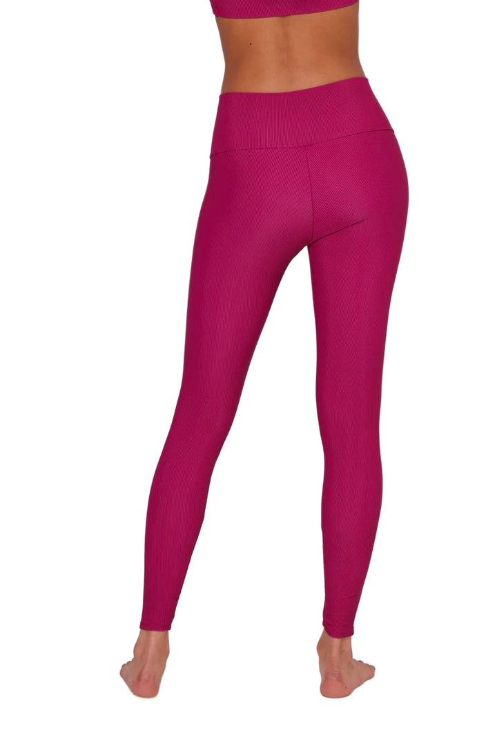 Onzie Flow V Front High Rise Legging 2299 - Boysenberry - Back View