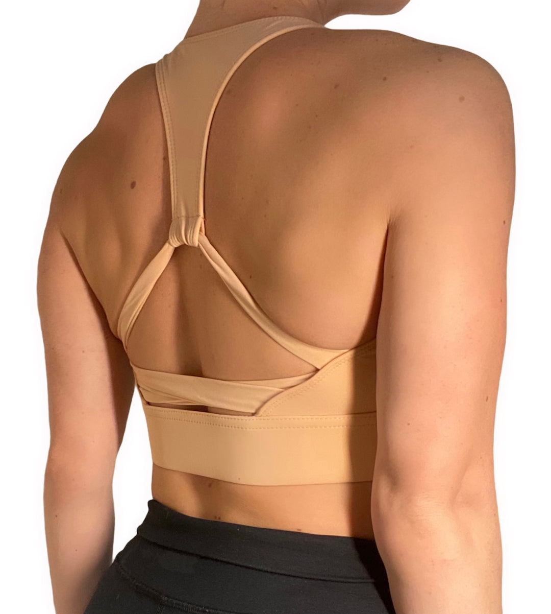 Onzie Warrior Yoga Sports Bra 3725 - Olive Cobra - rear view