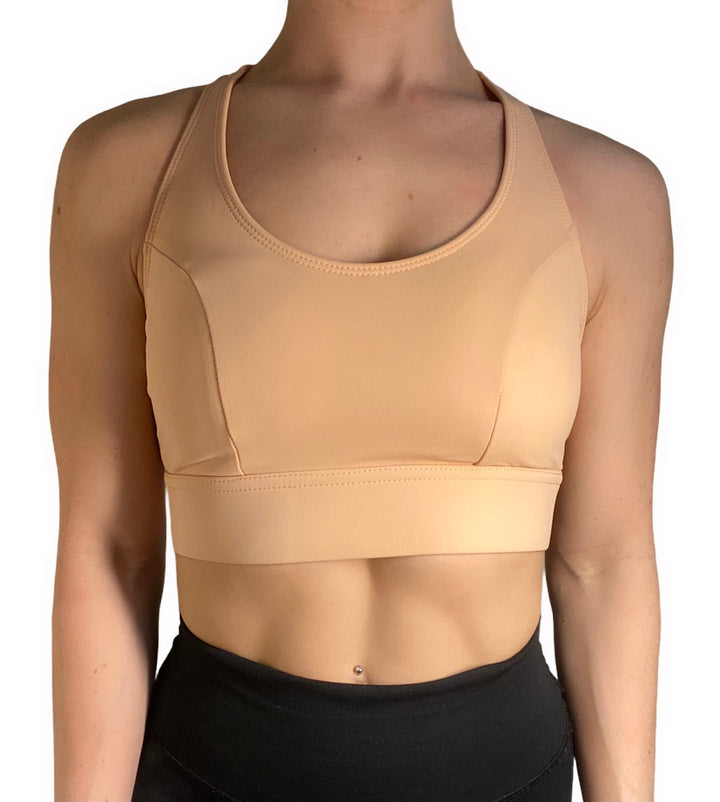 Onzie Warrior Yoga Sports Bra 3725 - Olive Cobra - front view