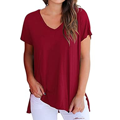 Truly Madly Deeply Deep V Tee Shirt - Maroon - front alt view 1