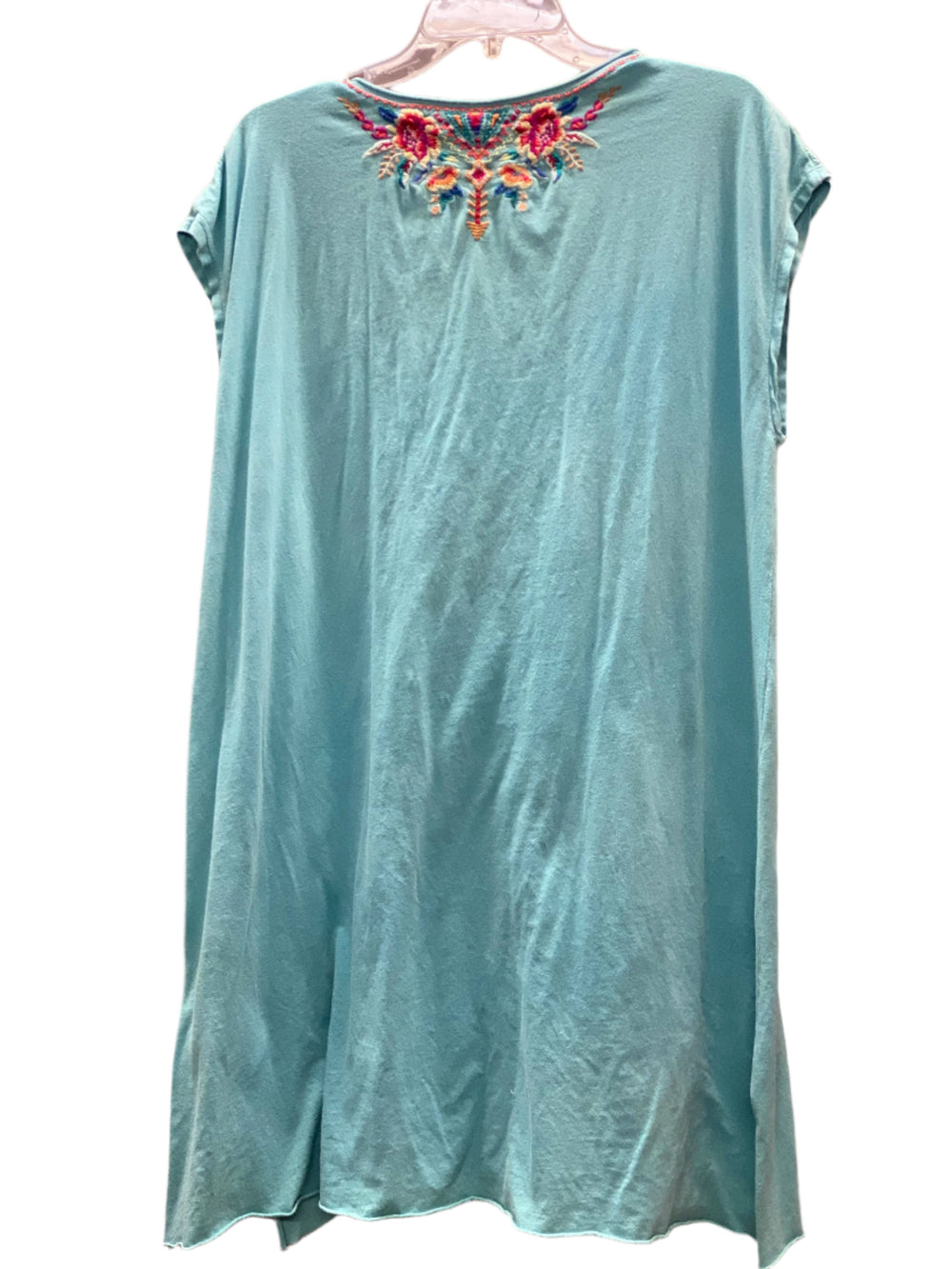 Johnny Was Imani Knit Drape Tank Tunic - Light Blue - Back View