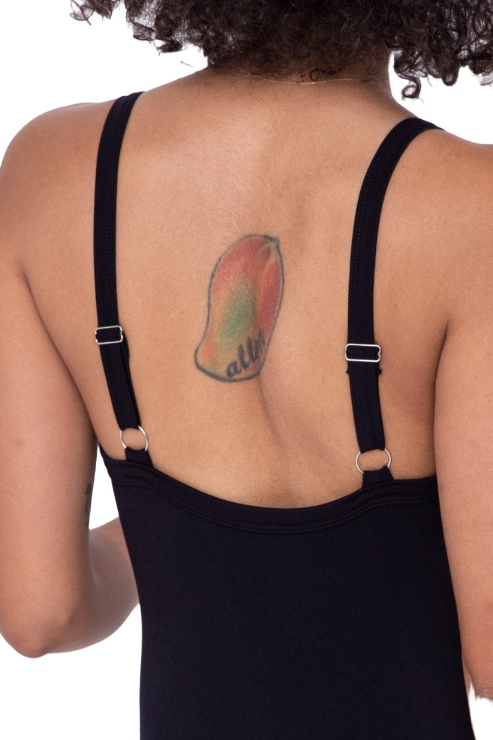 Mono B Sleeveless Micro-Ribbed Unitard KP-B0906 - Black - Rear View