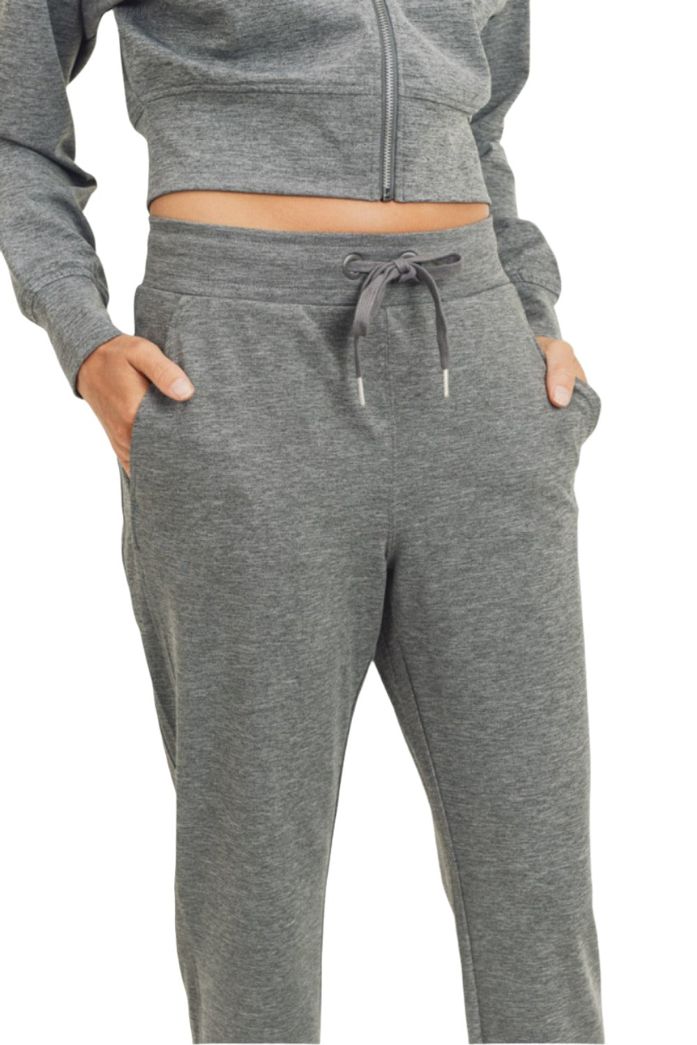 Mono B Side Paneled Jogger KP11410 - Grey - Rear View