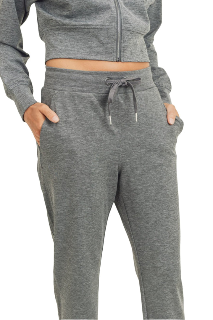 Mono B Side Paneled Jogger KP11410 - Grey - Rear View