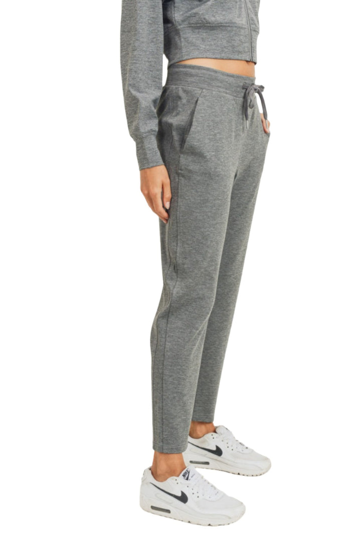 Mono B Side Paneled Jogger KP11410 - Grey - Side View