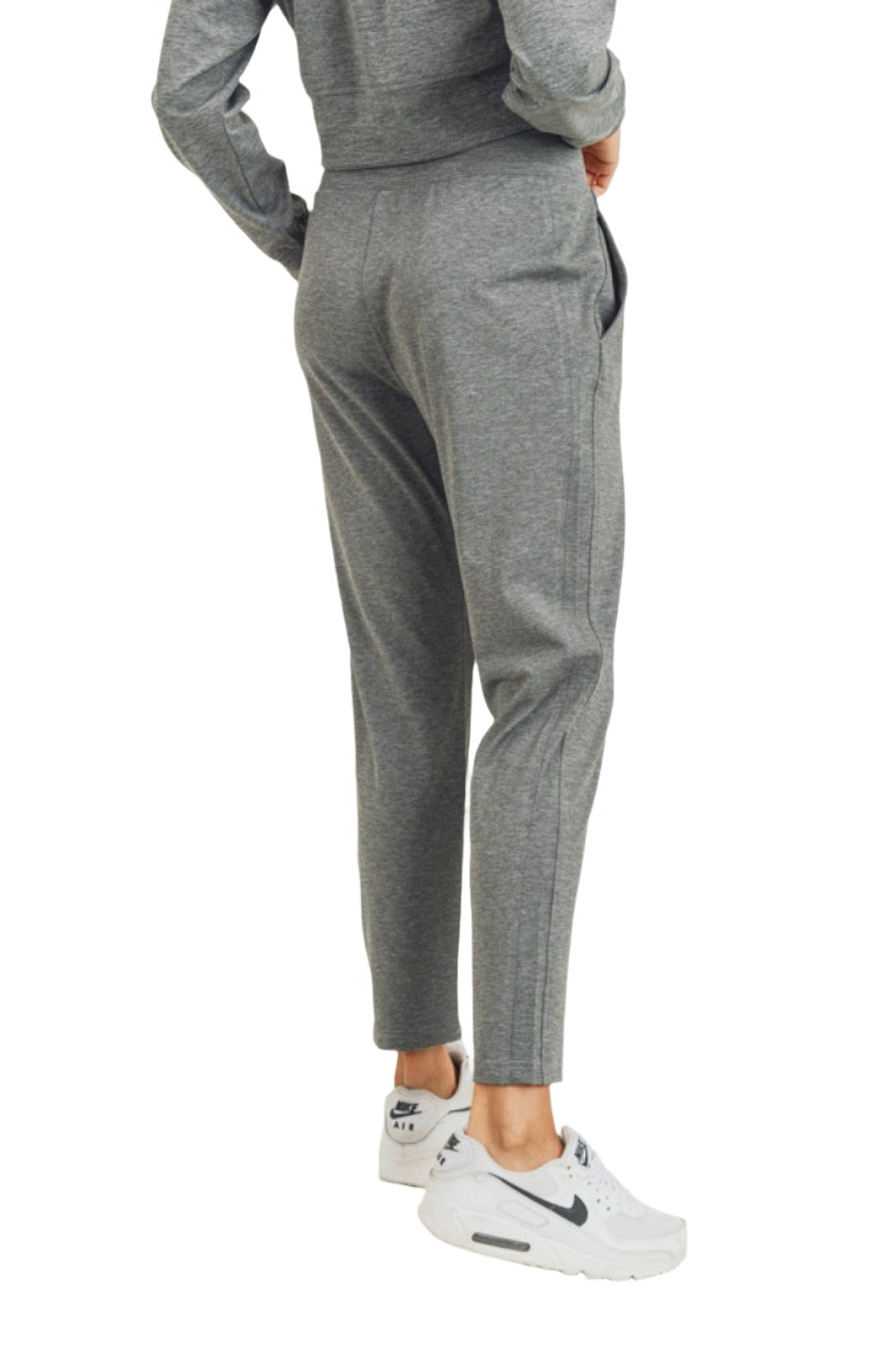 Mono B Side Paneled Jogger KP11410 - Grey - Back Side View