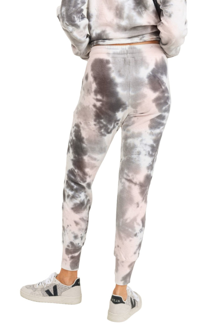 Mono B Tie Dye Jacquard Joggers KP11688 - Quinn Tie Dye   -  rear alt view
