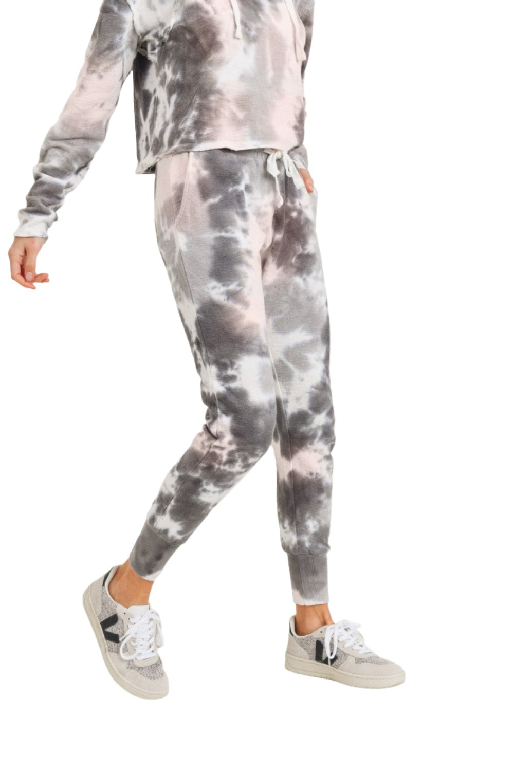 Mono B Tie Dye Jacquard Joggers KP11688 - Quinn Tie Dye   -  front view