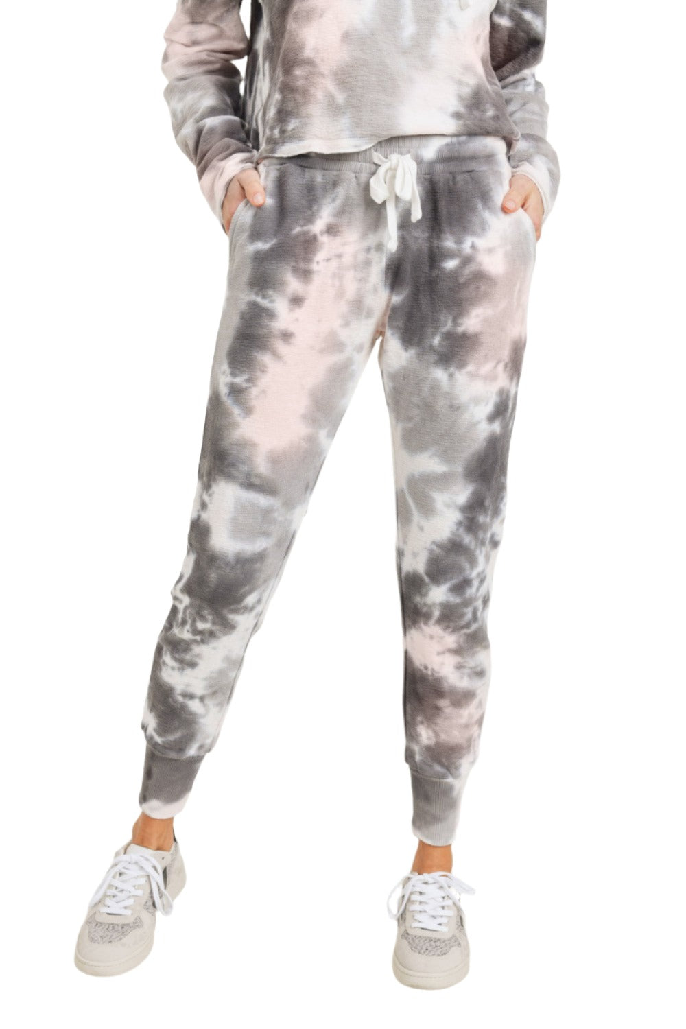 Mono B Tie Dye Jacquard Joggers KP11688 - Quinn Tie Dye   -  front alt view 1