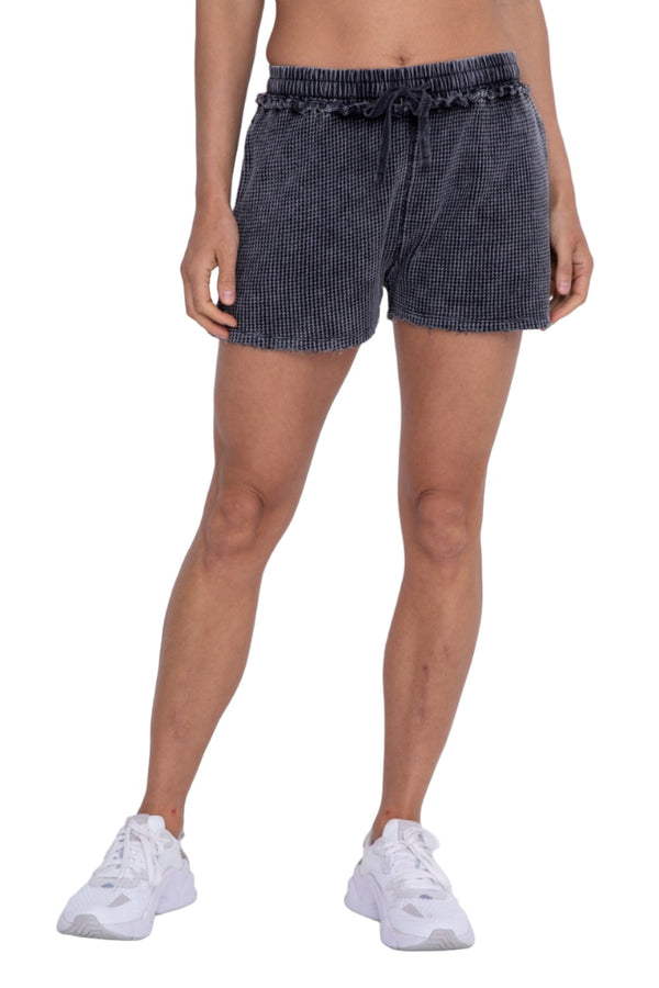 Mono B Distressed Mineral-Washed Shorts KP11893