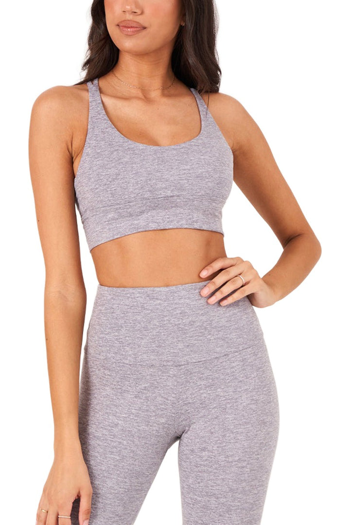 Onzie Flow Luxe Bra 3817 - Heather Grey - Front View