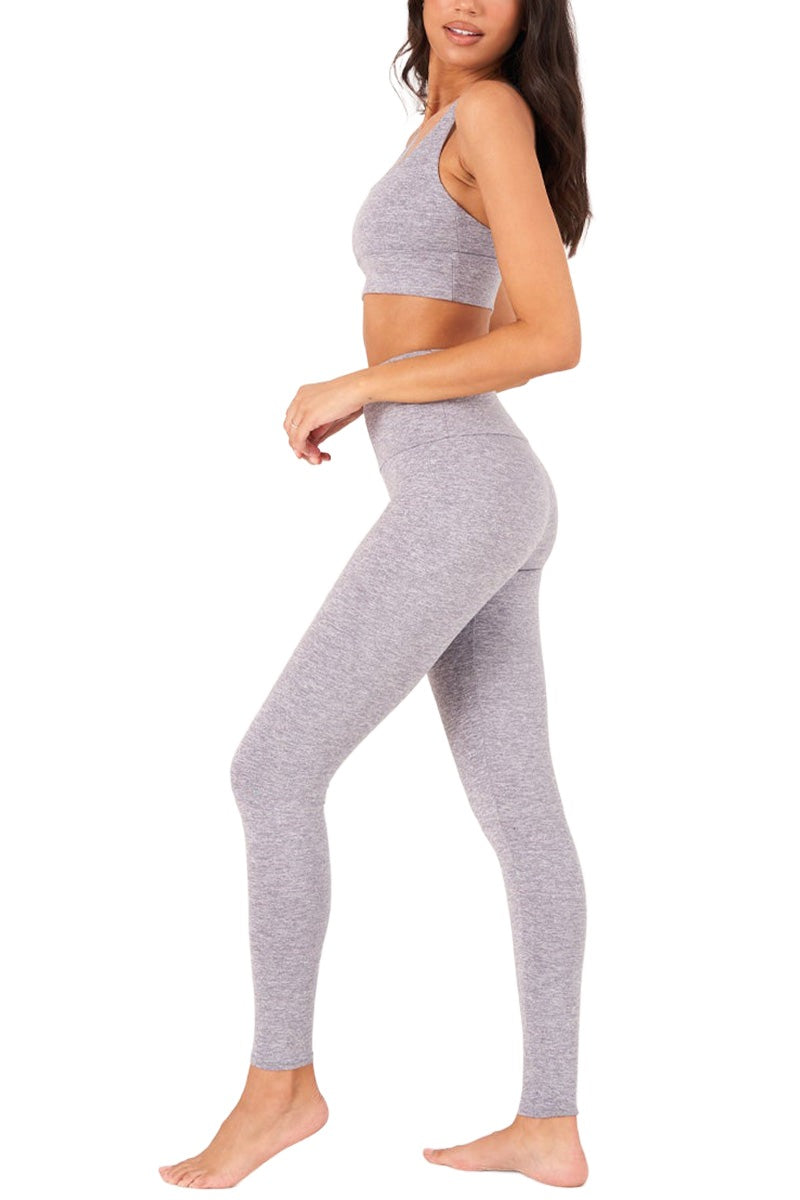 Onzie Flow Luxe Bra 3817 - Heather Grey - Full Side View