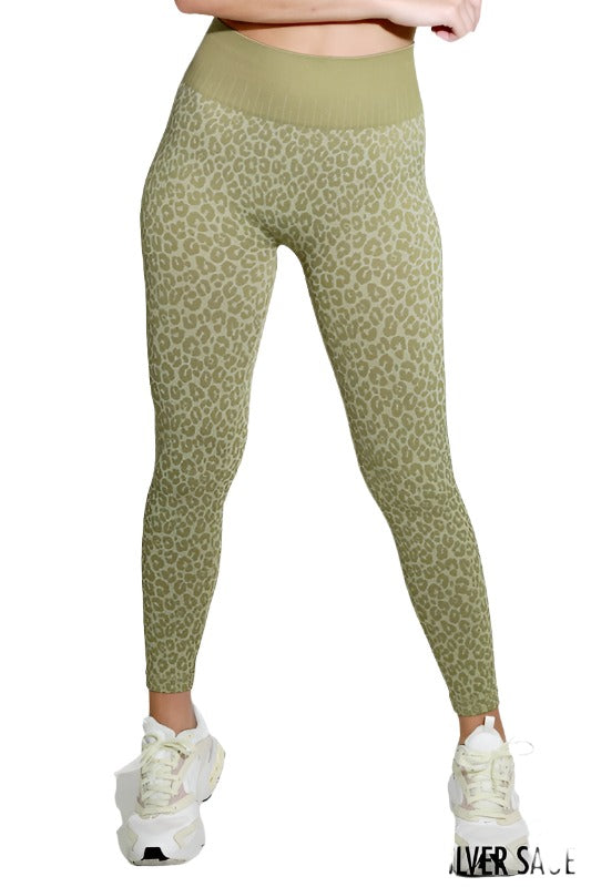 NikiBiki Leopard Seamless Legging - One Size - Front View