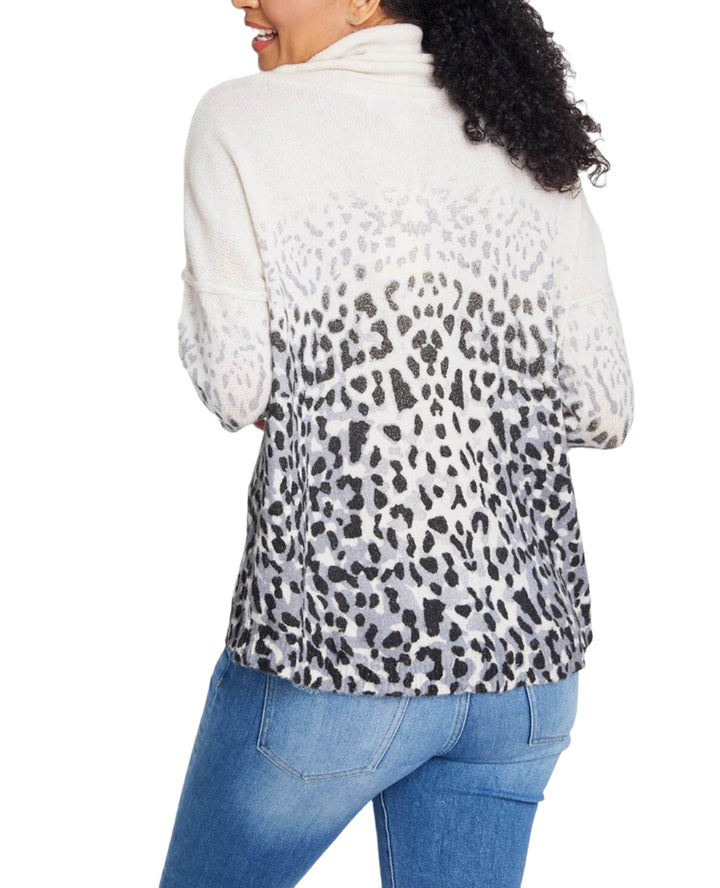 Last Chance! Vintage Havana Faded Leopard Sweater B8710 - Faded Leopard - Back View