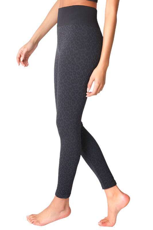 NikiBiki Leopard Seamless Legging - Ink Blue - Side View