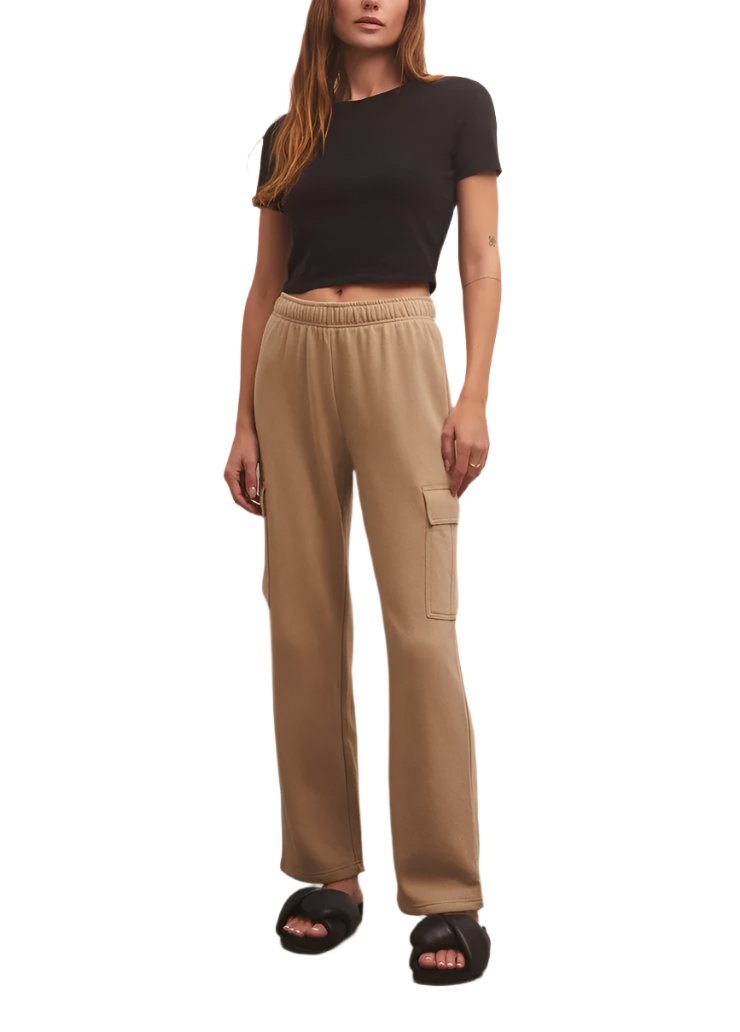 Z Supply McKenna Cargo Pant - Driftwood - Front View