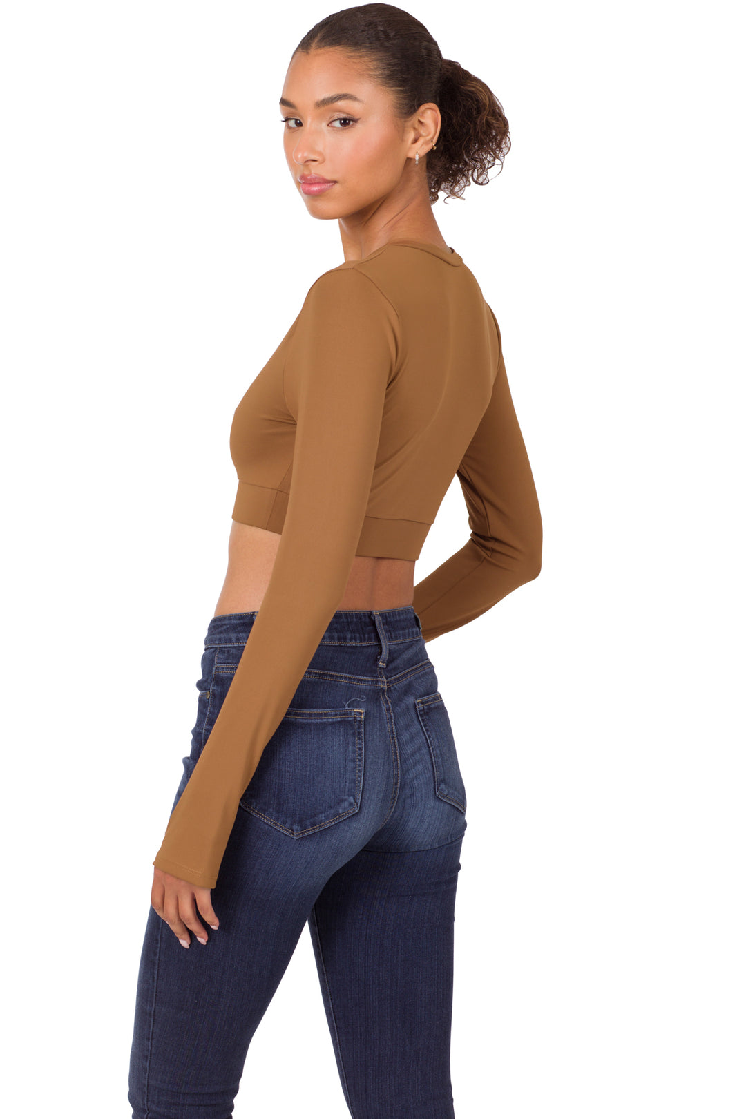 Zenana Athletic Half Zip Crop Top NST-6048A