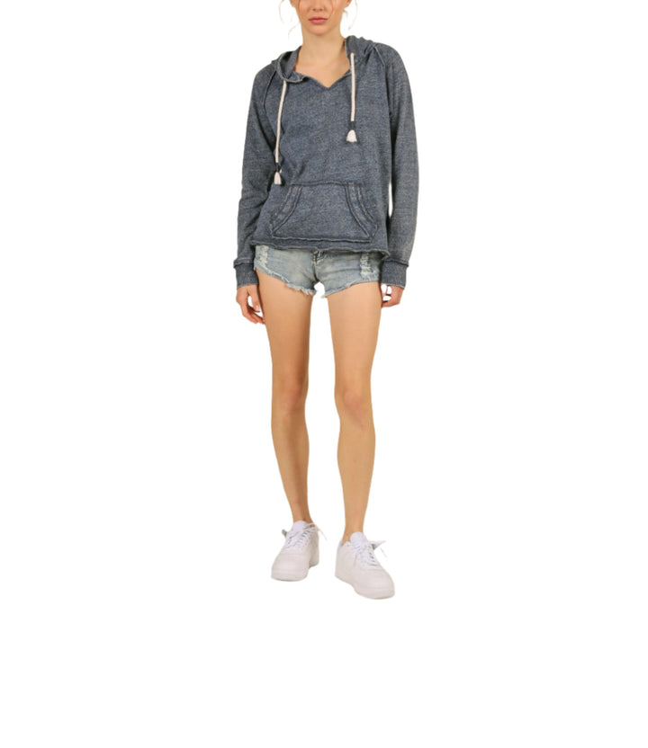 Vintage Havana/Ocean Drive BurnOut Hoodie OD1478 Deep Navy - front alt view