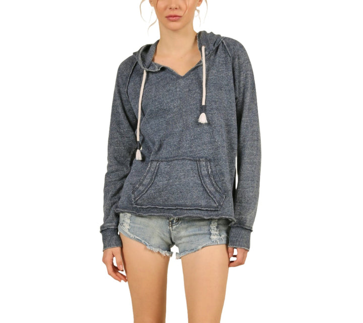 Vintage Havana/Ocean Drive BurnOut Hoodie OD1478 Deep Navy - front view