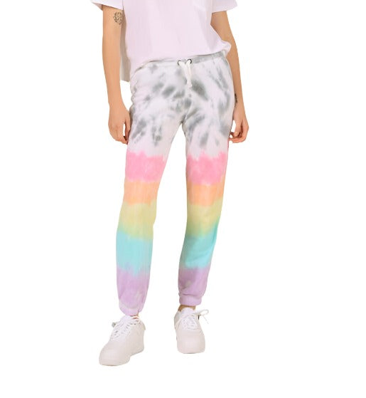 Vintage Havana/Ocean Drive Firework Tie Dye Burnout Jogger OD9316 - Firework Tie Dye - front view