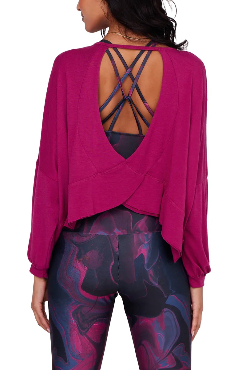 Onzie OM Top 3800 - Boysenberry - Back View