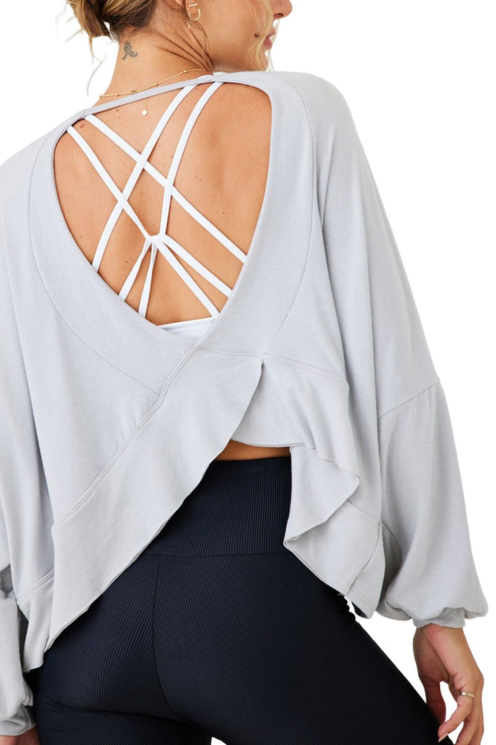 Onzie OM Top 3800 - Dove - Back View