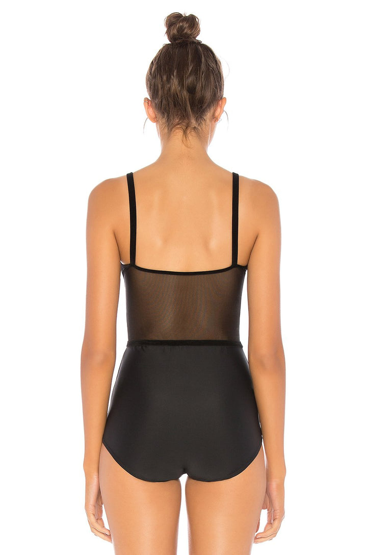 Onzie Flow Leotard 116 Black Velvet Taping - rear view