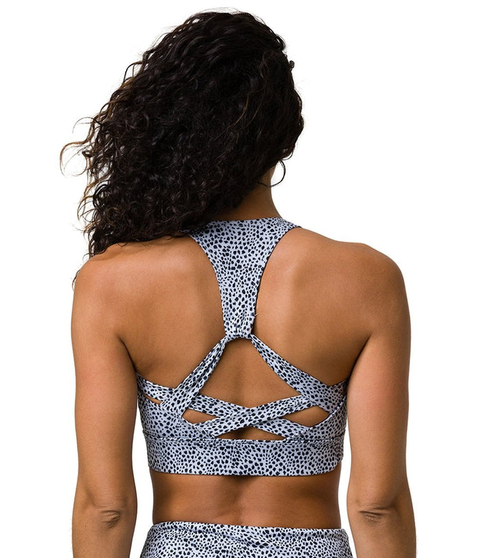 Onzie Warrior Yoga Sports Bra 3725 - Jet - rear view