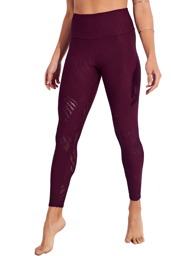 Onzie Selenite 7/8 Midi Legging 2083 - Burgundy - front  view