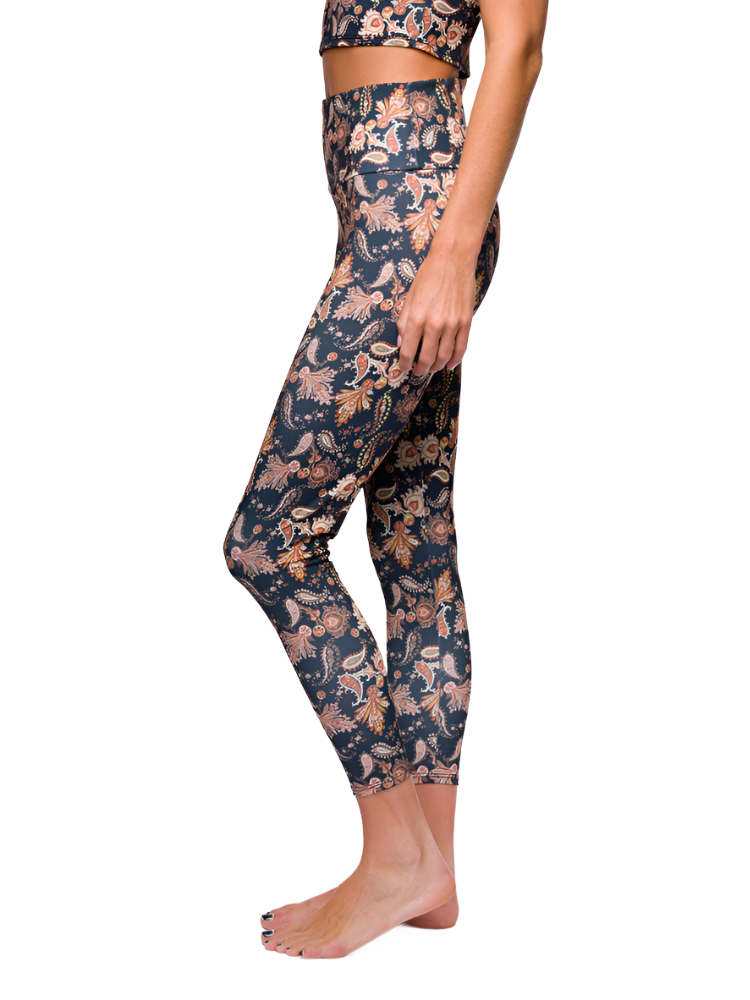 Onzie Flow Highrise Basic Midi 2029 - Golden Paisley - side view