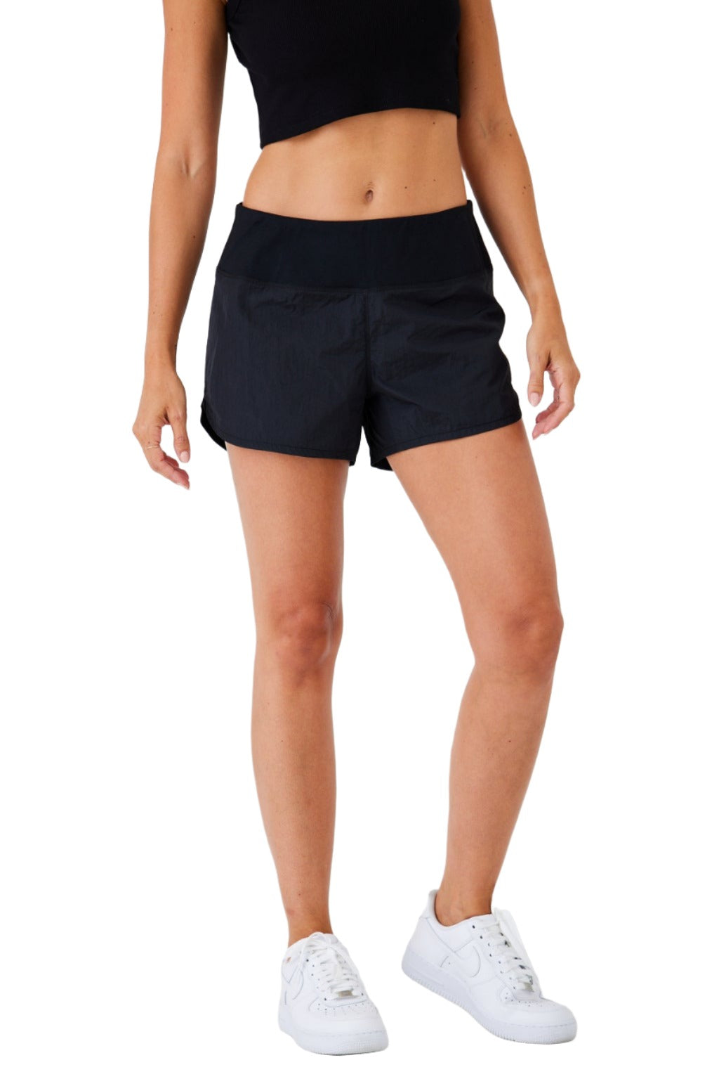 Onzie Yoga Flow Parachute Shorts 2281 -  Black - Front View