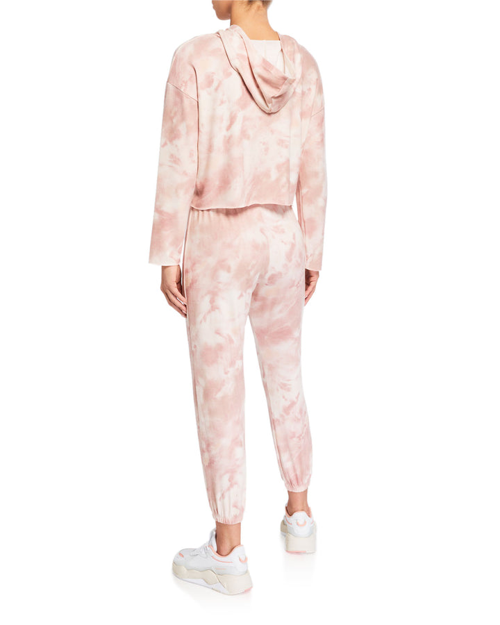 Onzie Flow Weekend Crop Hoodie 3710 - Petal Tie Dye - rear view