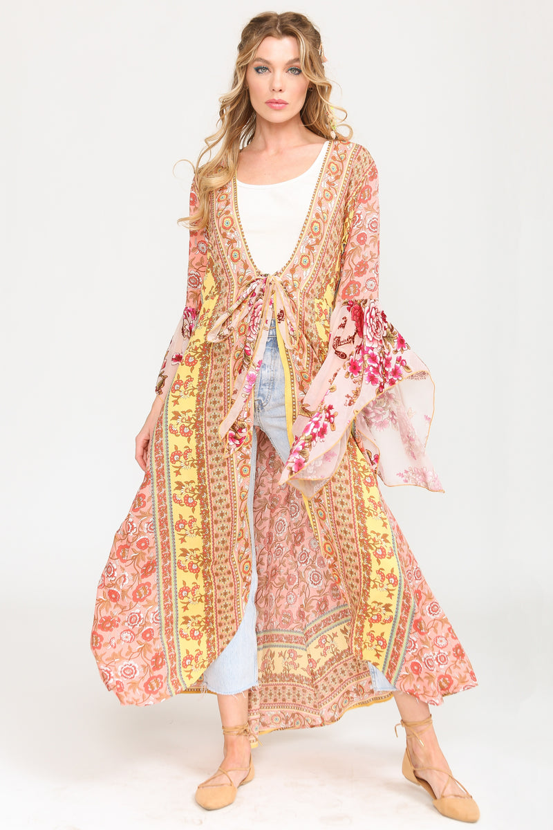 Aratta Silent Journey Roses Kimono