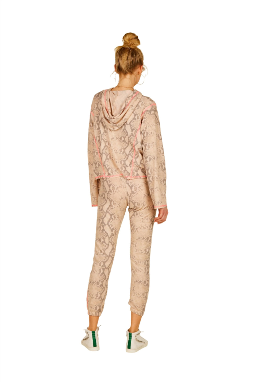 Vintage Havana Tan Snake Jogger With Pink Pop S10765 - rear alt view