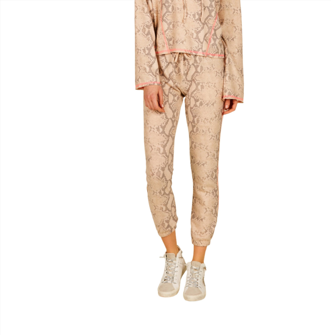 Vintage Havana Tan Snake Jogger With Pink Pop S10765 - front view