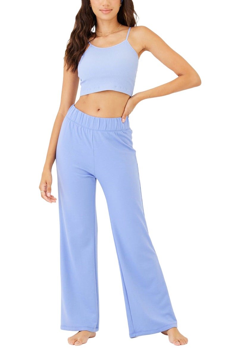 Onzie Seamless Strappy Yoga Sports Bra 3827 - Periwinkle - Front Full View