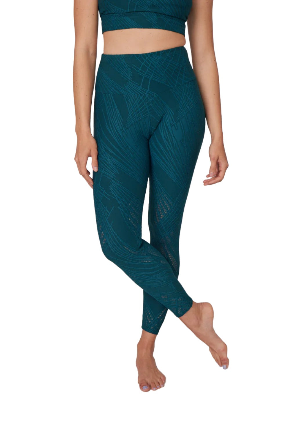 Onzie Selenite 7/8 Midi Legging 2083 - Deep Sea Selenite - Front View
