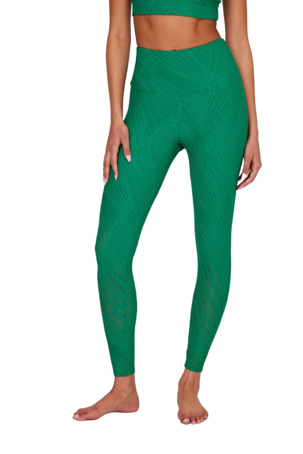 Onzie Selenite 7/8 Midi Legging 2083 - Forest Selenite - Front View