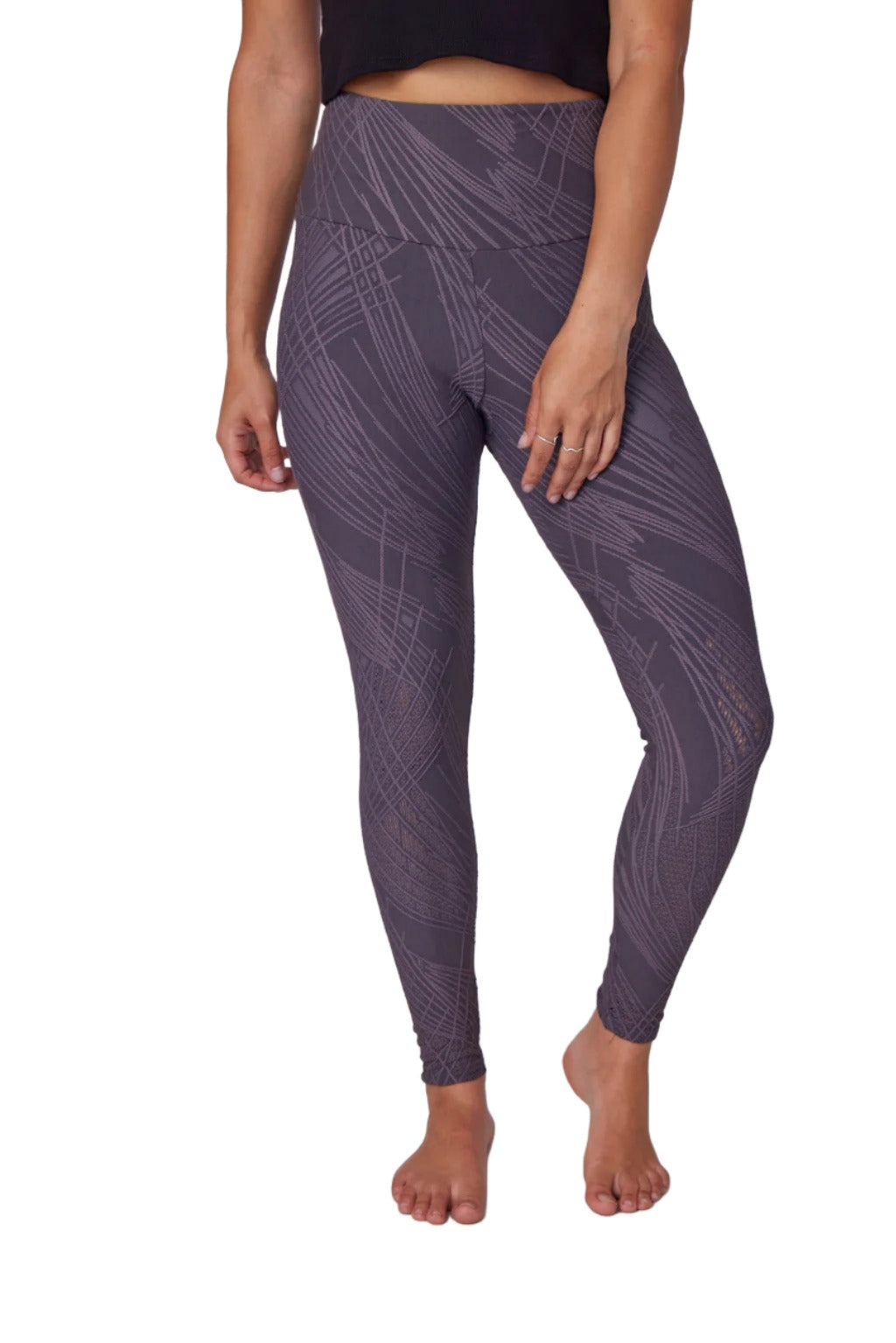 Onzie Selenite 7/8 Midi Legging 2083 - Iron Selenite - Front View