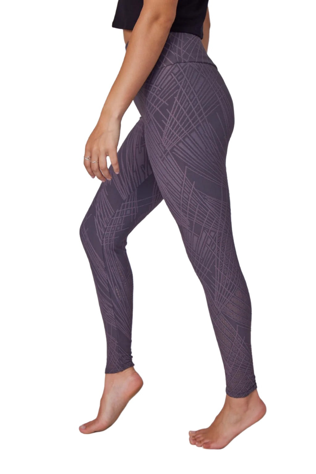 Onzie Selenite 7/8 Midi Legging 2083 - Iron Selenite - Side View