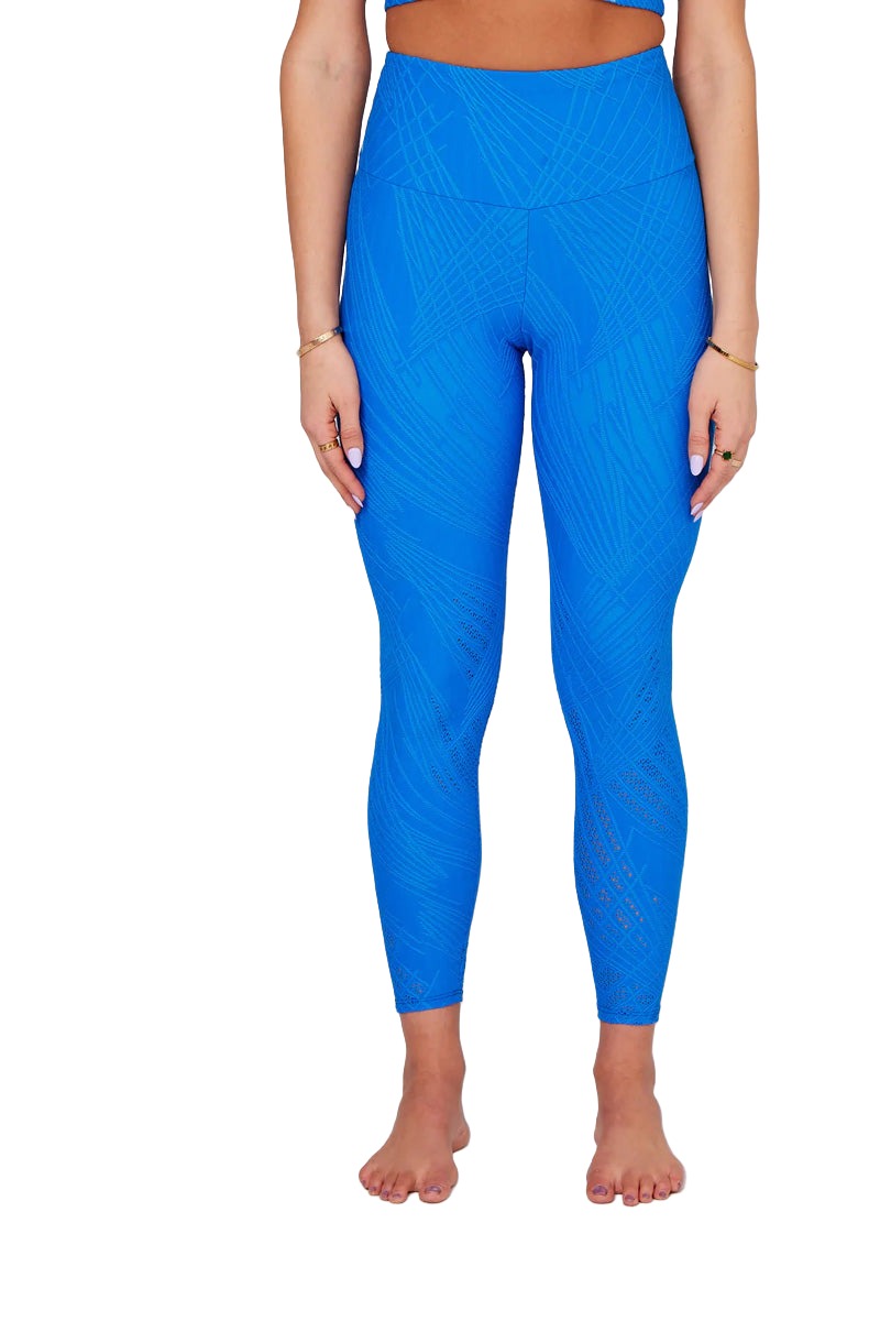 $77 Onzie Women's Blue Sports Leggings Pants Size M/L 