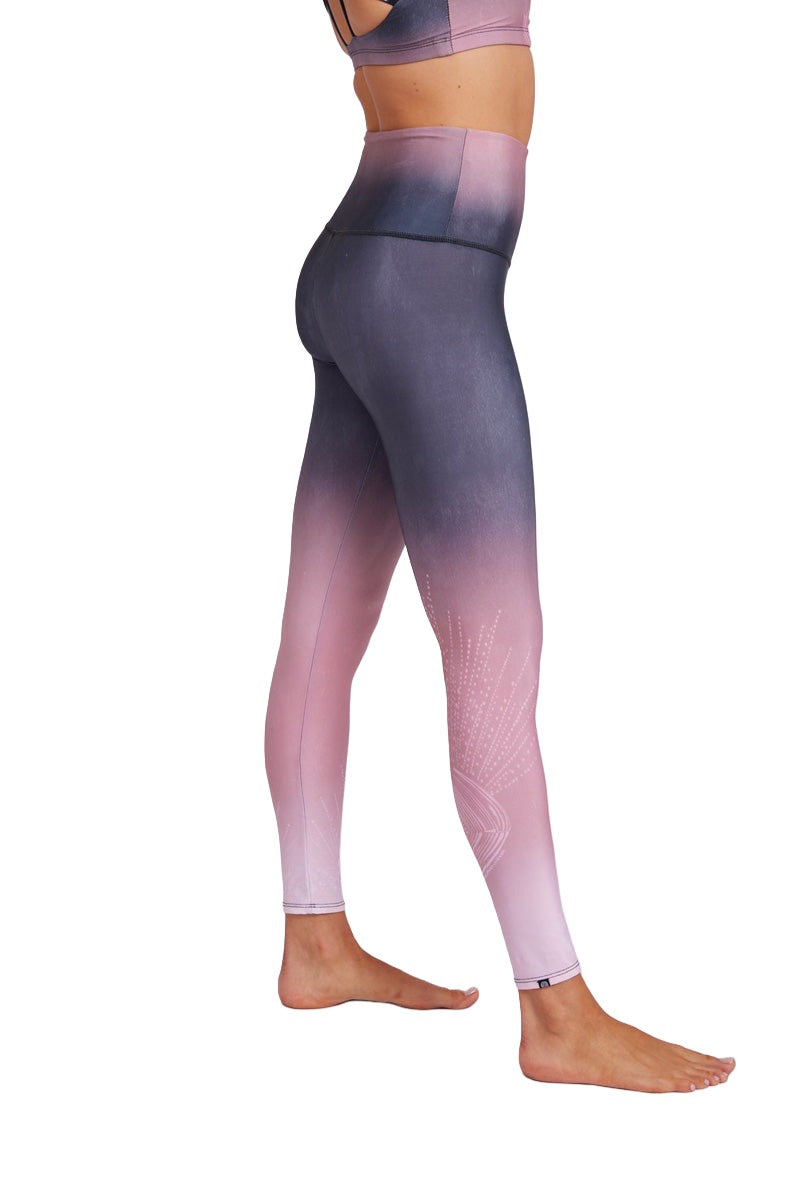 Onzie Sustainable Soul Graphic High Rise Midi Legging 2246 - Zen - Side View