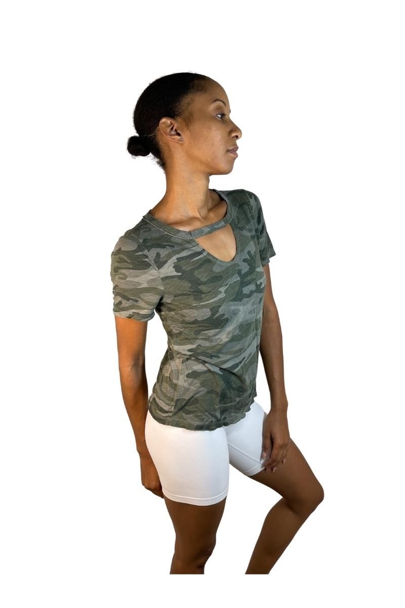 TLA Petite Keyhole Tee Shirt 2 colors