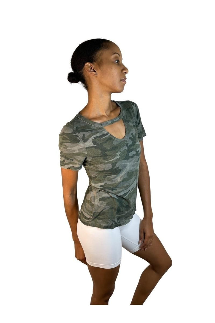 TLA Petite Keyhole Tee Shirt 2 colors