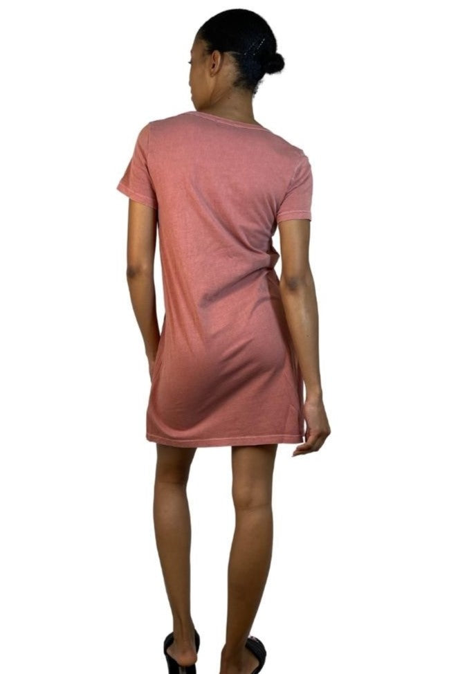 TLA Petite V-Neck Pocket Tee Shirt Dress