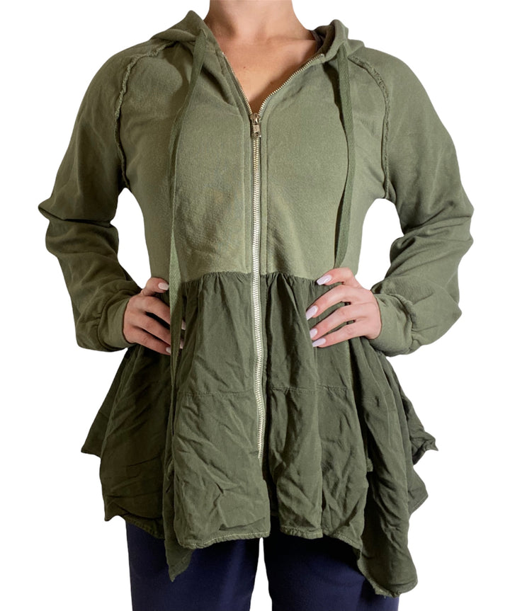 TLA Moss Peplum Hoodie