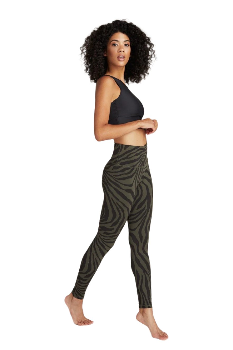 Strut-This Teagan Ankle Olive Zebra - side view