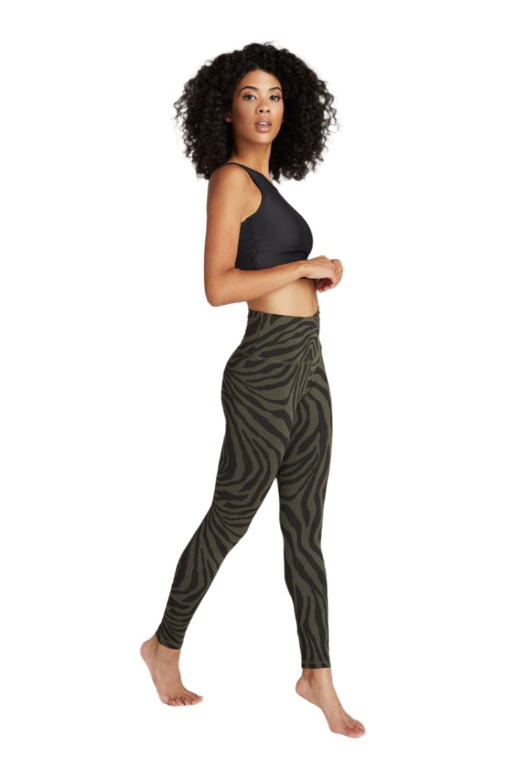 Strut-This Teagan Ankle Olive Zebra - side view
