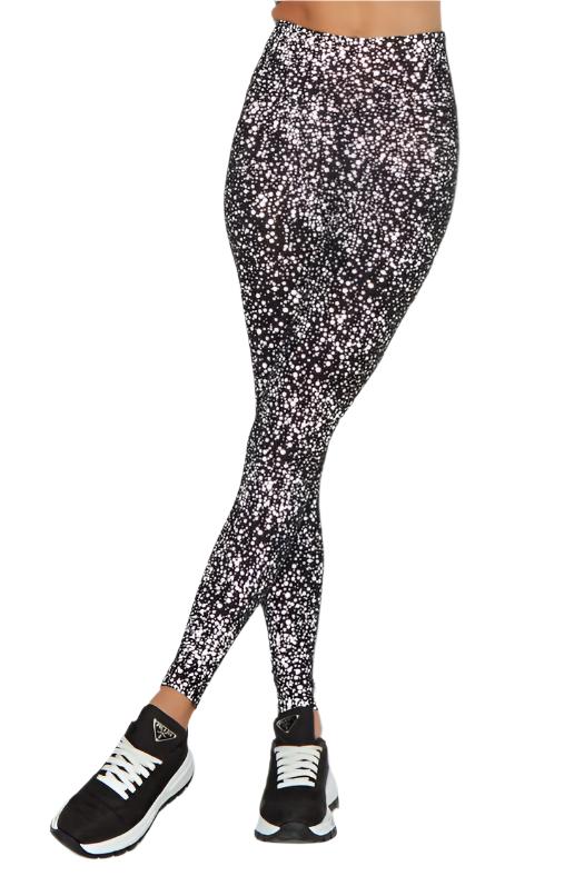 FINAL SALE! Noli Ultra Reflective Studio Legging - Silver - Front View